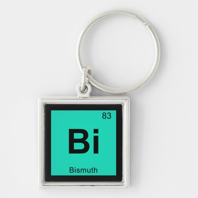 Bi - Bismuth Chemistry Periodic Table Symbol Key Ring (Front)