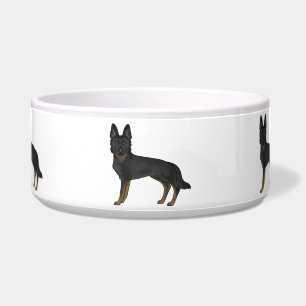 Bi-Black German Shepherd Cute Cartoon Dogs