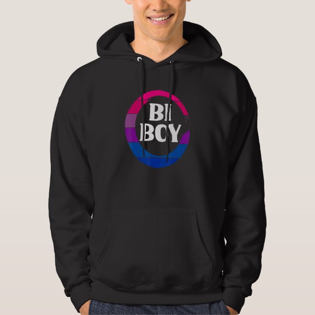 Bi Boy Funny Bi Pride Flag Bisexual Hoodie (Front)