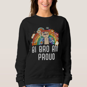 Bi Bro And Proud Bisexual Rainbow Pride Bisexualit Sweatshirt
