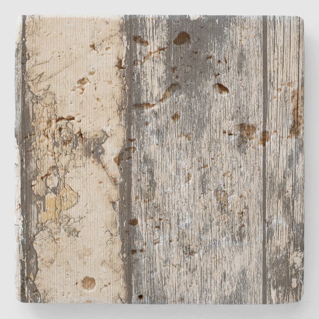 Bi-Coloured Wood Travertine Coaster (Front)