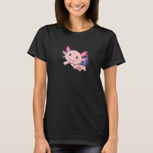 Bi Flag Bi Pride Lgbtq Axolotl T-Shirt