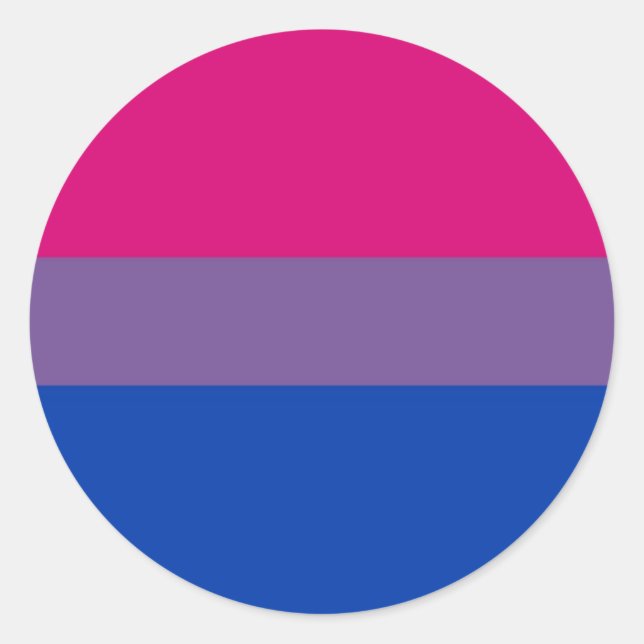 Bi Flag Flies For Bisexual Pride Classic Round Sticker (Front)
