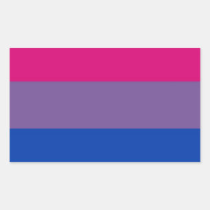 Bi Flag Flies For Bisexual Pride Rectangular Sticker