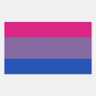 Bi Flag Flies For Bisexual Pride Rectangular Sticker