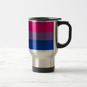 Bi Flag Flies For Bisexual Pride Travel Mug