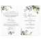 Bi-Fold Elegant Greenery Wedding Program