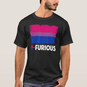 Bi Furious Bisexual Flag Gay Pride Rainbow Lgbt Pr T-Shirt