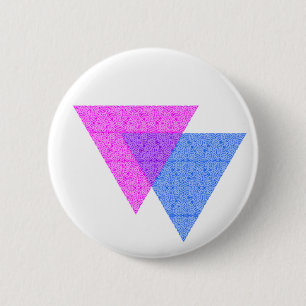 Bi Knot Symbol Round White Button