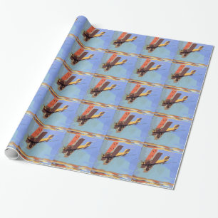 Bi Plane Vintage Wrapping Paper