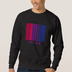 Bi Pride Barcode Bisexual Flag Lgbtq Month Ally Bi Sweatshirt