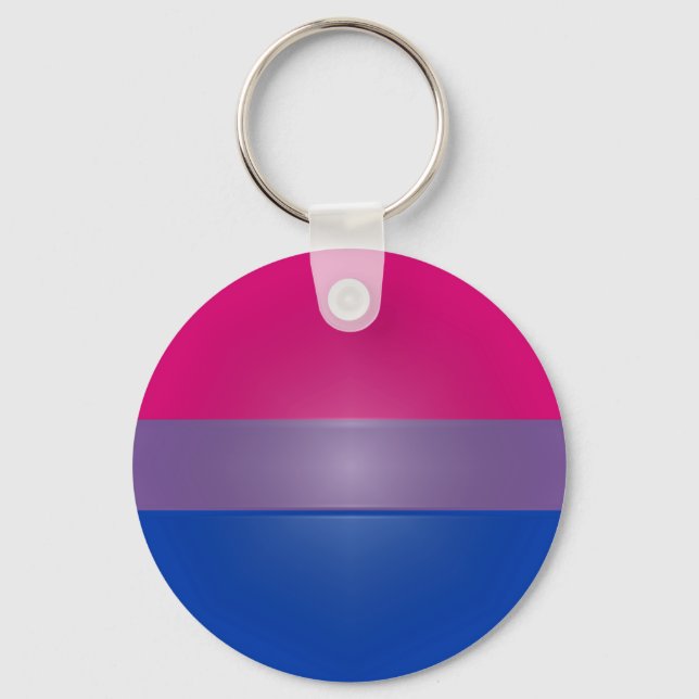 Bi Pride Colours Highlight Key Ring (Front)