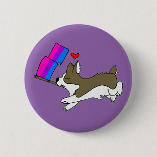 Bi Pride Corgi Pin