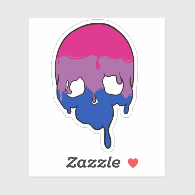 Bi Pride Dripping Skull (Sheet)