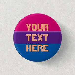 Bi pride flag 3 cm round badge