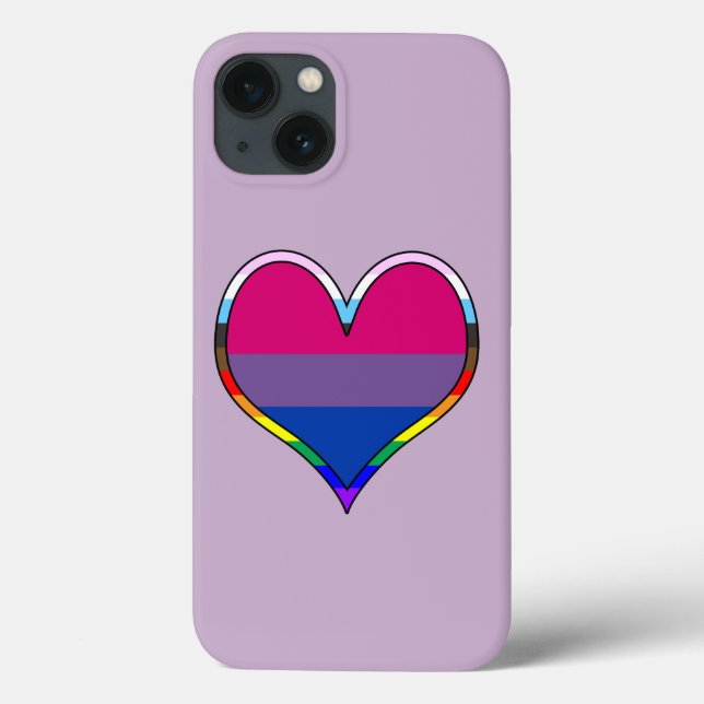 Bi Pride Heart Case-Mate iPhone Case (Back)