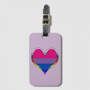 Bi Pride Heart Luggage Tag