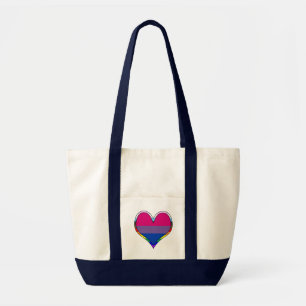 Bi Pride Heart Tote Bag