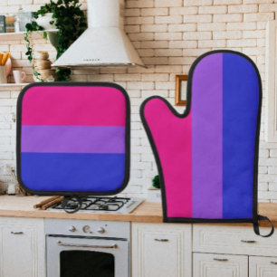 Bi Pride Kitchen Guardians Oven Mitt & Pot Holder Set