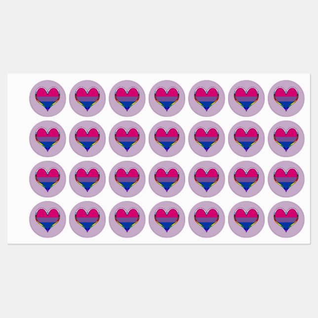 Bi Pride Labels (Sheet)