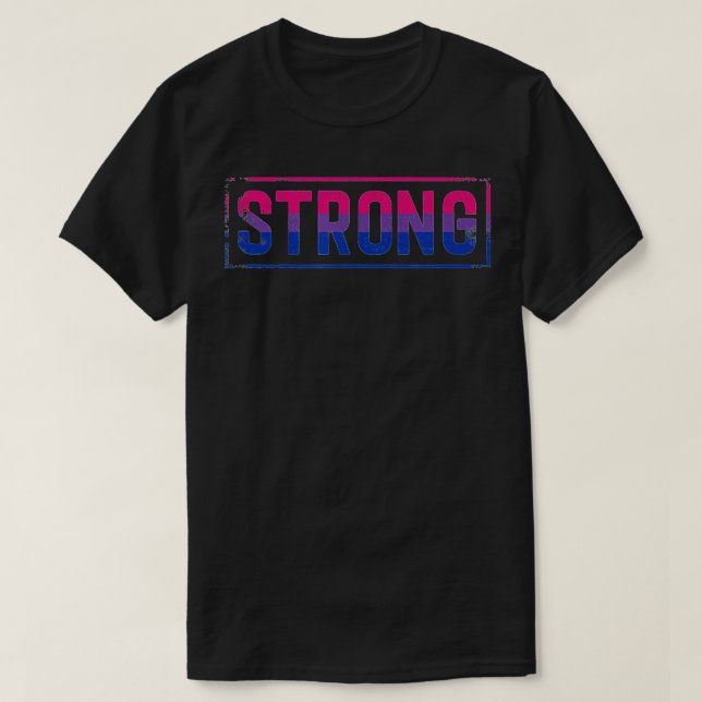 Bi Pride Strong Workout Bisexual Pride Fitness Str T-Shirt (Design Front)