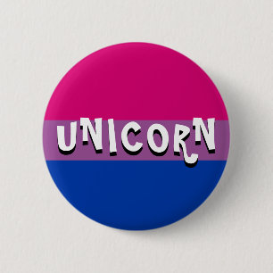 Bi+ Pride Unicorn Button