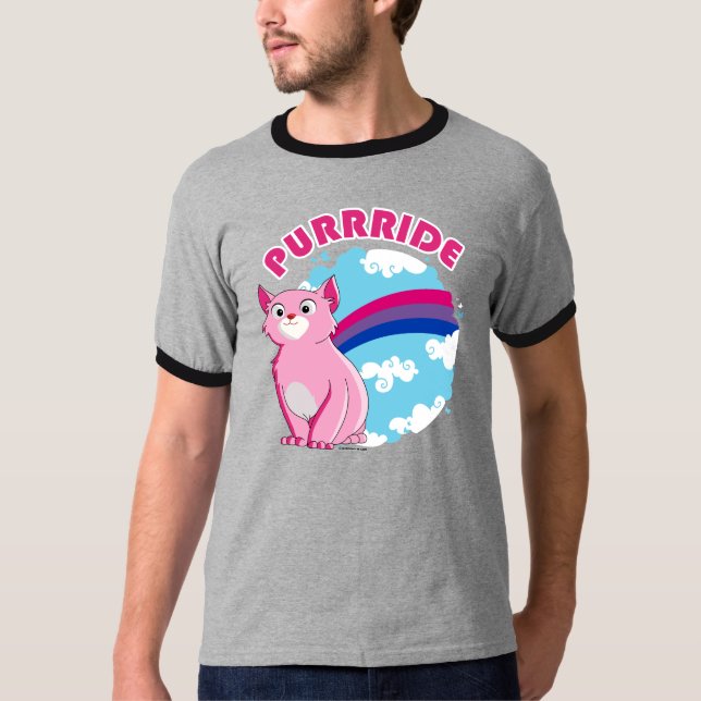 Bi Purrride Kitty - LGBT Design -.png T-Shirt (Front)