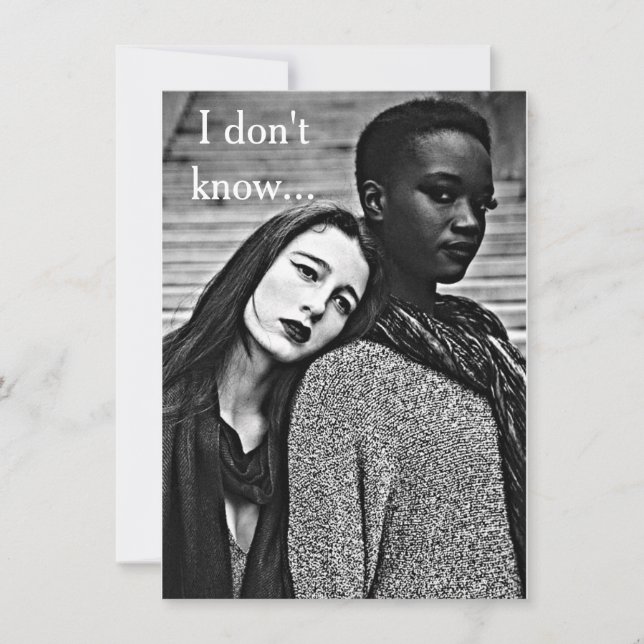 Bi Racial LGBT "Love & Romance"  Card (Front)