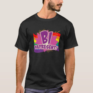 Bi Represent LGBTQ Gay Rights Proud Pride Rainbow T-Shirt