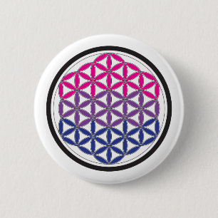 bi sacred geometry 6 cm round badge