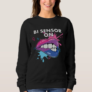 Bi Sensor On Bisexual Rainbow Pride Bisexuality LG Sweatshirt