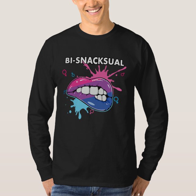 Bi Snacksual Bisexual Rainbow Pride Bisexuality LG T-Shirt (Front)