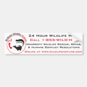 Bi-State Wildlife Hotline Bumper Sticker