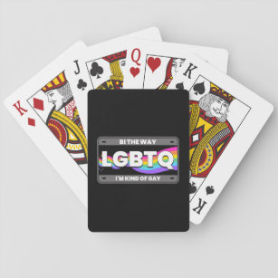 BI THE WAY IM GAY LGBTQ Bumper Sticker 17 Playing Cards