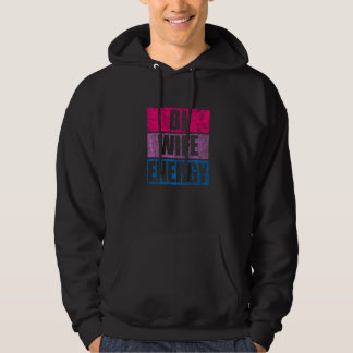 Bi Wife Energy Lgbtq Besexual Flag Pride Vintage Hoodie