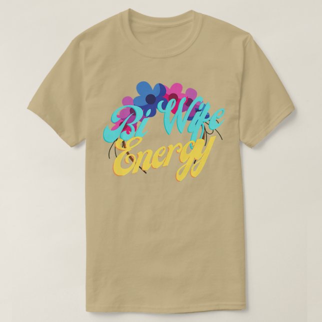 Bi Wife Energy LGBTQ+ Support Premium T-Shirt (Design Front)