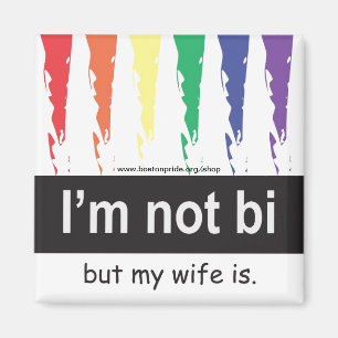 Bi Wife Magnet Square