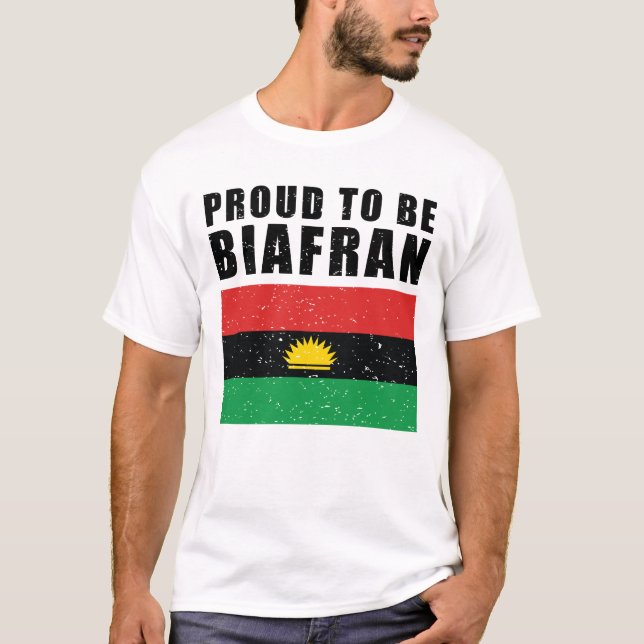 biafra flag -  proud to be biafran - biafra T-Shirt (Front)