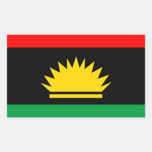 Biafra republic minority people ethnic flag rectangular sticker