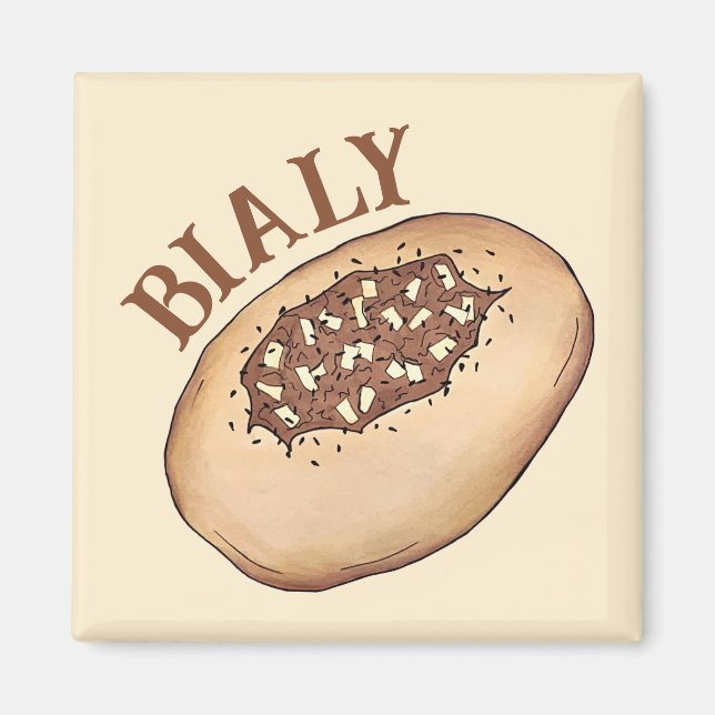 Bialy Jewish Bakery Onion Bread Poland Polish Food Magnet (Front)
