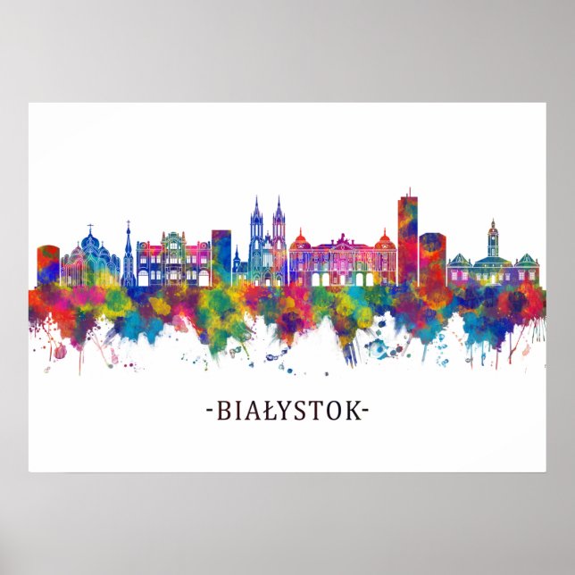 Białystok Poland Skyline Poster (Front)