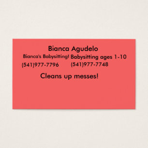 Bianca Agudelo, Bianca's Babysitting!, (541)977...