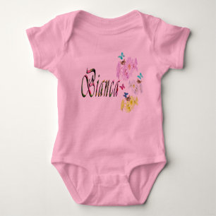 Bianca Girls Name Logo, Baby Bodysuit