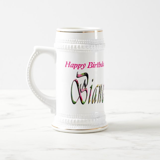 Bianca Girls Name Logo, Beer Stein (Left)