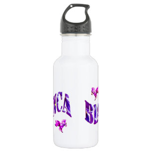 Bianca, Girls Name Made With Pansies, 532 Ml Water Bottle