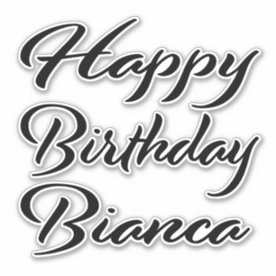 Bianca Name Vorname black Sticker Geburtstag