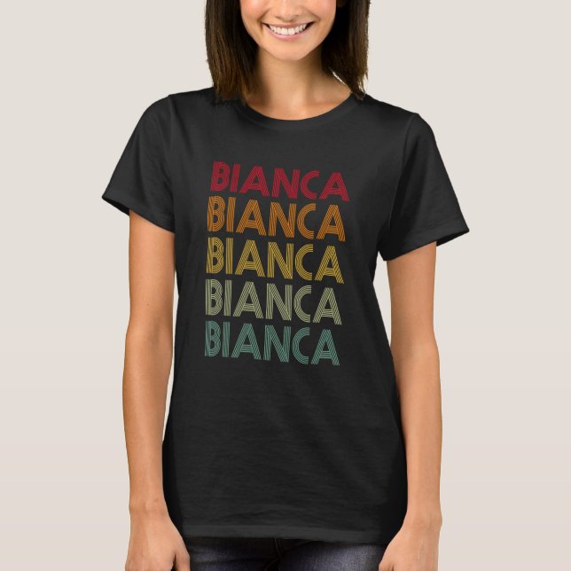Bianca Retro Name Humour Nickname T-Shirt (Front)