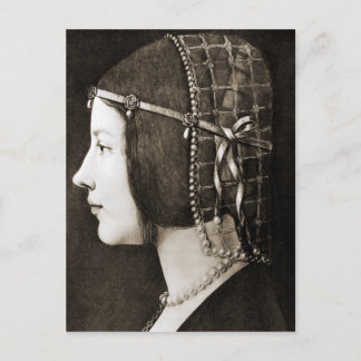 Bianca Sforza by Leonardo da Vinci Postcard