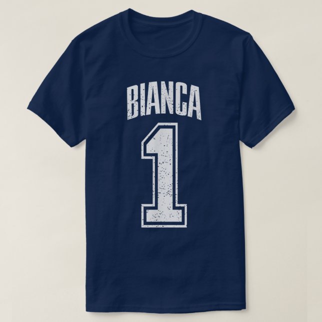 Bianca Supporter Number 1 Biggest Fan  T-Shirt (Design Front)