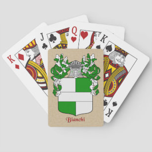 Bianchi Heraldic Shield on Parchment Playing Cards